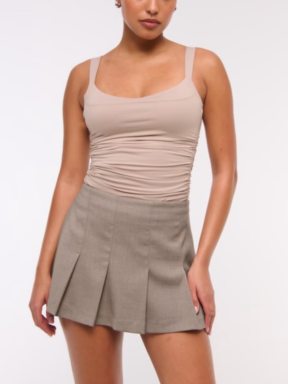Abercrombie & Fitch Mid Rise Pleated Mini Skort